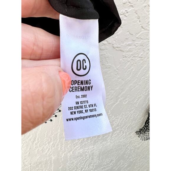 Opening Ceremony Black and White Mesh Crop Top - Picture 9 of 10